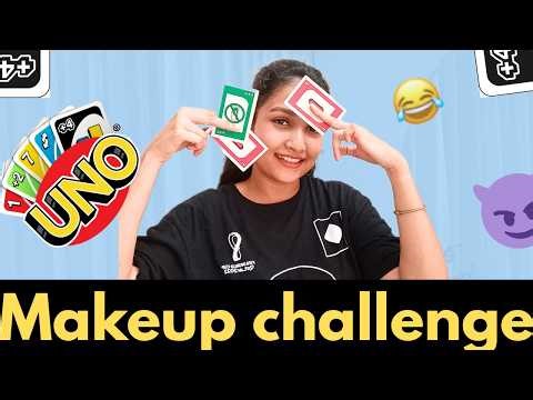 UNO Numbers Decide My Makeup 🤯 | madhushreehere #unochallenge #grwm #tuluvlogs
