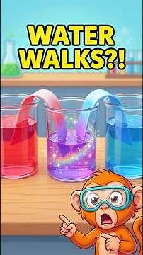 🌈 Walking Water Experiment for Kids🧪| Magic Rainbow Science Experiment! #kidslearning #kidsscience