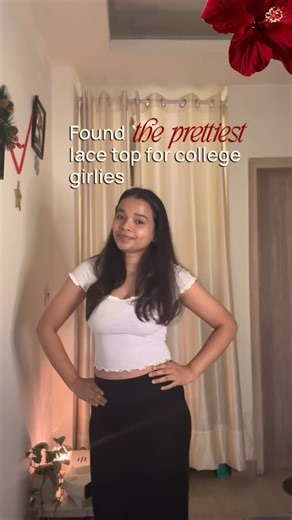 Jyoti Swain on Instagram: "Comment for the link 🔗 or share the reel in DM ✨ Wearing: S [ outfit ideas for college, outfit inspiration for college girls, tops for college, lace tops, square neck top, top haul, college outfit haul ] #outfitinspirations #lacetop #collegeoutfits #meeshohaul #ootd"