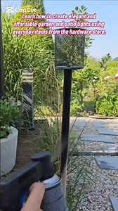 DIY Garden Lights: Make Fancy Patio Lights from Hardware Store Items! #diy #garden #home #decor #how