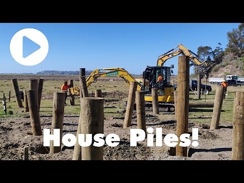 How to Drive Timber House Piles - House Build Ep. 2