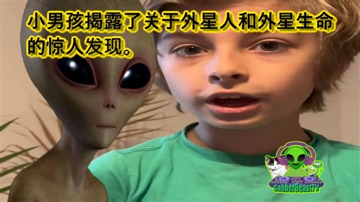 小男孩揭露了关于外星人和外星生命的惊人发现。外星人 UFO alien ET EBE 地球