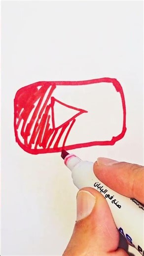 How to draw YouTube Icon in 30 seconds #youtubeshorts #drawing #viral