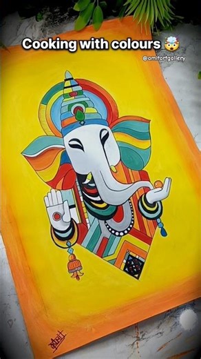 ✨ Ganesh Ji Drawing ❤️ #viral #art #trending #shorts