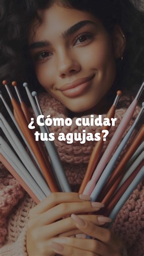 🧶 8 TIPS PARA CUIDAR TUS AGUJAS: 1. LIMPIEZA REGULAR: Después de cada uso, limpia tus agujas de tejer con un paño suave y ligeramente húmedo para eliminar cualquier residuo de hilo o suciedad. Si tus agujas son de metal, asegúrate de secarlas completamente para evitar la oxidación. 2. ALMACENAMIENTO ADECUADO: Guarda tus agujas de tejer en un estuche o funda diseñada específicamente para este fin para protegerlas de golpes, arañazos y daños. Evita almacenarlas en lugares expuestos a la humedad o