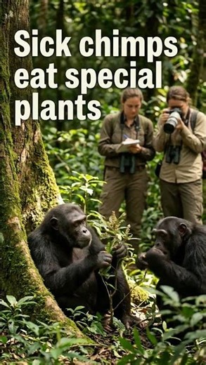 Sick chimps eat special plants