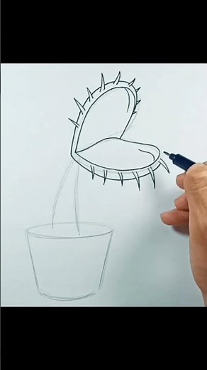 How to draw Venus Flytrap #short