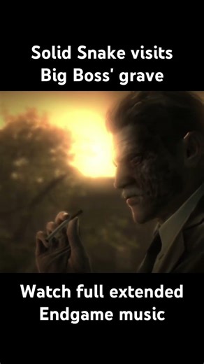 Solid Snakes' Last Smoke on Big Boss' grave #mgs4 #solidsnake #bigboss #metalgearsolid #hideokojima