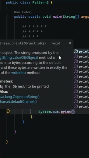 Patter 5 in Java DSA Practice Day 5