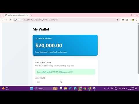Book 03/Task 01/PayPal – Secure PHP PayPal Clone with Wallet System