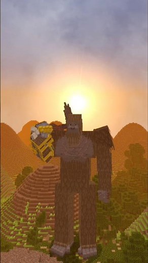 King Kong in sunset with Philippines' Chcolate Hills 🇵🇭 #MinecraftGodzilla