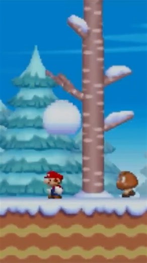 The Really Out of Place Falling Snow Clumps in New Super Mario Bros DS #nsmbds #nsmb #snow #mario