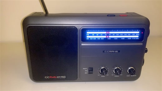 美国可瑞恩CCRadio EP Pro收音机，成都收听FM95.5岷江音乐台。