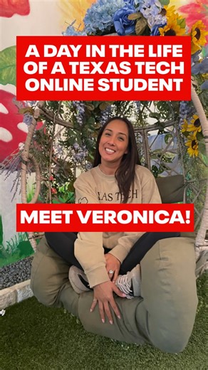 Texas Tech Online on Instagram: "Spend a day in the life of our TTU Online student, Veronica! 🤩 Our online degrees for working adults are built with flexibility at the core. 💻 Click the link in our bio to learn more about earning your degree online from Texas Tech University. ❤️🖤"