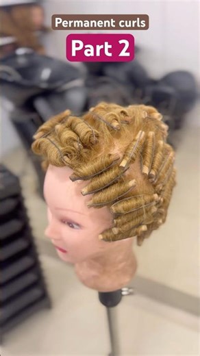 Permanent curls part 2 / perming kaise Kare / how to do permanent curls #viralvideo #youtubeshorts