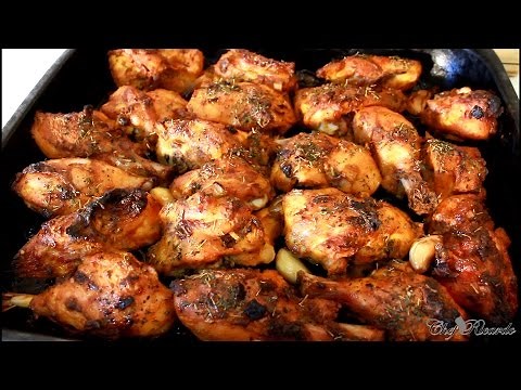 Garlic Oven Baked Chicken Recipe (Jamaican Way Of Cooking) | Recipes By Chef Ricardo