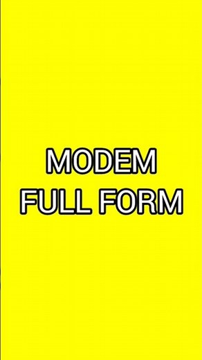 MODEM FULL FORM। full form of modem।