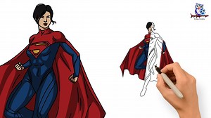 How to Draw SuperGirl from The Flash Movie - DC Comics