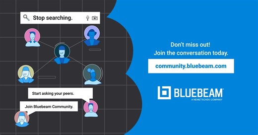 Stop web searching "how to...in Bluebeam". Ask your peers instead! Join Bluebeam Community to ask questions and take your skills to the next level. Get started today  https://bluebeam.pro/45NFiKo #bluebeam #community #bluebeamcommunity #architecture #engineering #construction | Bluebeam | Facebook