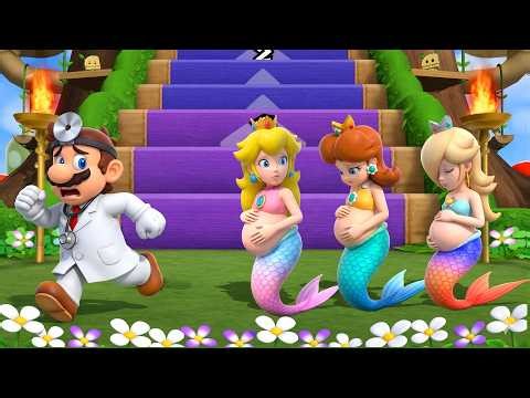 Mario Party 9 - Ultimate Step It Up Showdown! Doctor Mario Vs Mermaid Princesses