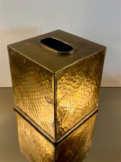 Vintage Brass Tissue Box Cover - Etsy