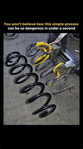 Suspension coil springs store significant mechanical energy when compressed, making replacement a high-risk maintenance task. Specialized spring compressors are used to safely control this stored energy during removal and installation. If improperly handled, a compressed spring can release force suddenly, leading to equipment damage or serious injury. Precision, correct tooling, and proper procedure are essential to ensure safety and maintain suspension performance. This highlights how routine a