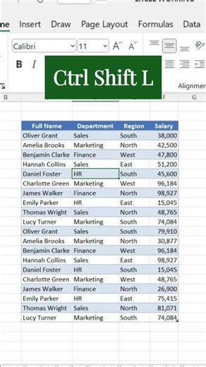 How to create professtional table in excel. #excel #exceltips #dataanlysis #excelshortscuts