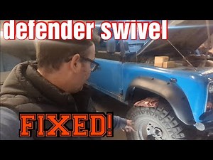 land rover defender new swivel pins. fitting and rebuild. how to repair.