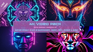4K Cyberpunk Video Clips: Abstract Neon VJ Loops (digital Download) - Etsy