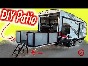 I made an RV patio fence /enclosure & ladder for my small toy hauler.