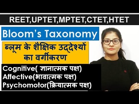 Bloom's Taxonomy|| ब्लूम के शैक्षिक उद्देश्यों का वर्गीकरण || UPTET,REET, HTET, MPTET, CTET