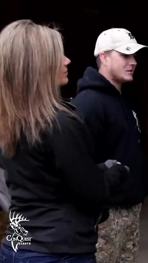 Karen always dresses well...but she isn't scared to work in the barn! #ConQuestScents #bosslady #whitetail #deerscents #deerfarmer #femaleentrepreneur