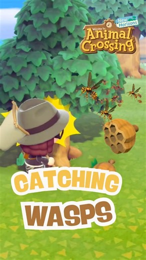 Best way to catch Wasps in Animal Crossing New Horizons #shorts #acnh
