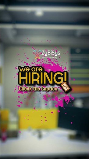 YES!!! We’re Hiring...Want to Work With Us? | Apply Now #zybisys