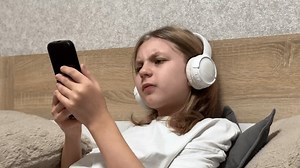 Young Girl Listening Music Browsing Social Stock Footage Video (100% Royalty-free) 3758895729 | Shutterstock