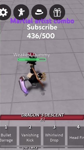 Martial artist combo 『TSB』#roblox #strongestbattlegrounds #tsb #subscribe #shorts #fypシ #blowup #sub