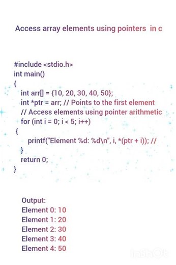 access array elements using pointers in c