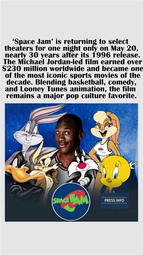 ‘Space Jam’ Returns to Theaters for One Night Only #shorts #spacejam #michaeljordan
