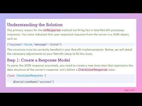 Troubleshooting Retrofit: Why onResponse Might Not Be Firing in Your Android App