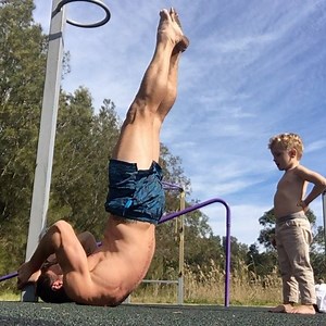 Leg raise to candlestick. This is an awesome exercise to work everything from your lats, abs, core, glutes and legs. ___ Try them with a buddy who has got your back! ___ #core #abs #coreworkout #corestrength #swolemate #partnerworkout #buddies #mates #partner #workout #gym #outdoors | Crossfit Coogee