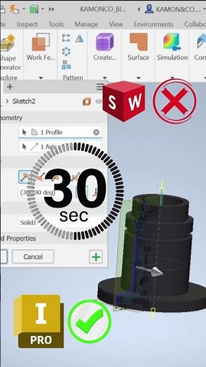 De 2D a 3D en segundos (Sólido de revolución) 🔥