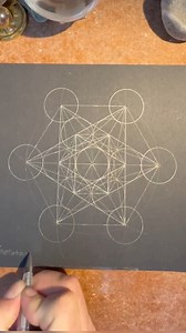9.1K views · 100 reactions | How to draw Metatron’s Cube in Silver...
