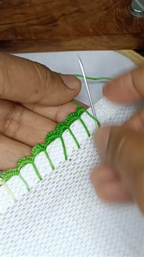 very easy to make border embroidery 🪡😍 #handembroidery #stitch #design