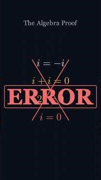 Does "i" Actually Equal to Negative "i" #maths #mathsparadox