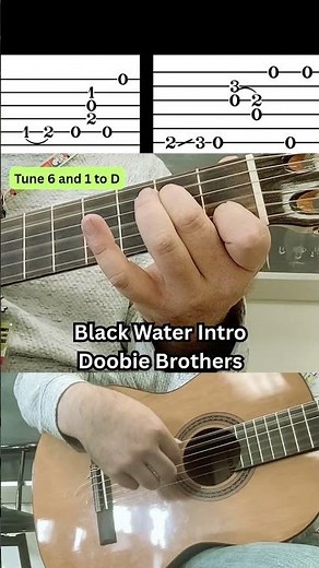 Black Water Intro Guitar Lesson - Doobie Brothers