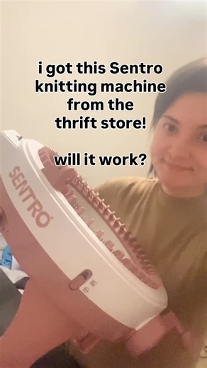 Creations by Rin on Instagram: "my first time using a knitting machine!! once i figured out what i was doing wrong, it was a breeze to use. i’ll definitely be making lots of hats haha what else can i make with a knitting machine? comment your suggestions!"