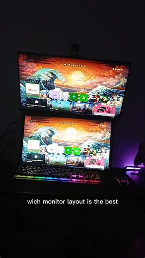 wich is best monitor layout #monitors #gaming #streamer #streaming