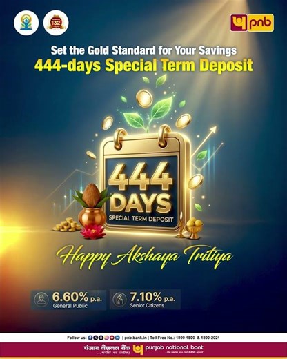 Akshaya Tritiya 2026 Special | Best Fixed Deposit Plan | PNB 444 Days FD | Safe Investment