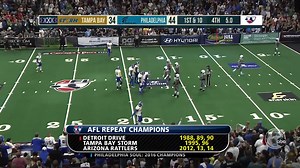 #ArenaBowlXXX was one for the ages! Re-live the final seconds of the game which saw Philadelphia Soul hold out a last charge by the Tampa Bay Storm to secure back-to-back Championships! #AFL30 | Arena Football League