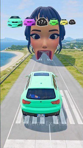 Big and Small car vs Zoey - BeamNG.Drive